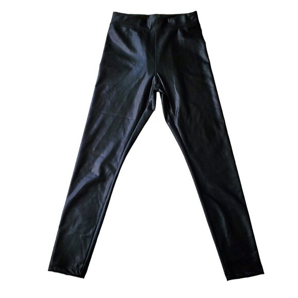 Ci Sono Curve Hugging Stretch Faux Leather Leggings High Rise Style PUP12 Goth S - Picture 2 of 15